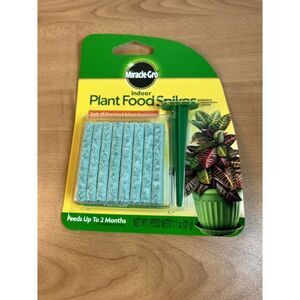 Miracle-Gro Indoor Plant Food Spikes Fertilizer Continuous Feeding New, 24 Count